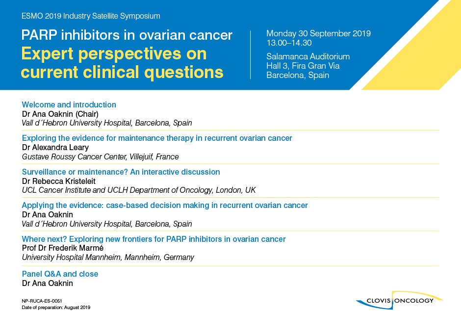 Ovarian cancer esmo guidelines